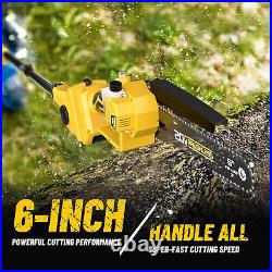 2-IN-1 Cordless 6 Pole Saw & Chainsaw for Dewalt 20V MAX Battery, Brushless Mo