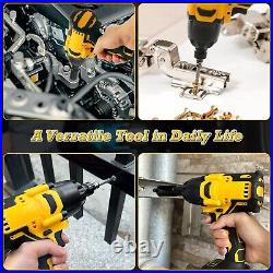 370 Ft-Lbs Cordless Impact Wrench Kit for Dewalt 20V Max Battery, 1/2 Inch 600NM