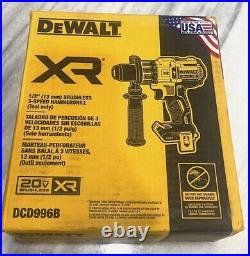 Brand New DeWalt DCD996 20V Max XR Brushless 3-Speed Cordless 1/2 Hammer Drill