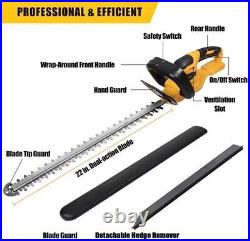 Cordless Hedge Trimmer for Dewalt 20V Max Battery, Electric Bush Trimmer with 22