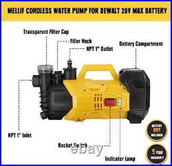 Cordless Portable Water Transfer Pump for Dewalt 20V MAX Battery (No Battery)