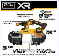 DEWALT 20-Volt MAX 3-3/8 in. Cordless Brushless Bandsaw (Tool-Only)