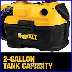 DEWALT 20-Volt Max 2-Gallons Cordless Wet/Dry Shop Vacuum (Tool Only)