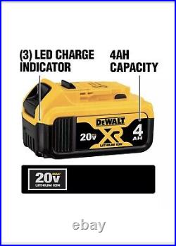 DEWALT 20V MAX Cordless 7 1/4 in. Sliding Miter Saw Kit DCS361M1 (4 Ah) Battery