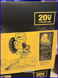 DEWALT 20V MAX Cordless 7 1/4 in. Sliding Miter Saw Kit DCS361M1 (4 Ah) Battery