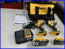 DEWALT 20V MAX Cordless Drill, Impact Driver 2 Batteries And Charger