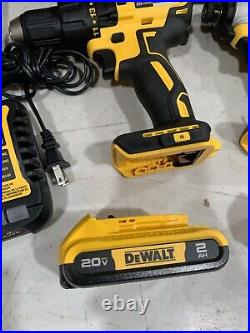 DEWALT 20V MAX Cordless Drill, Impact Driver 2 Batteries And Charger