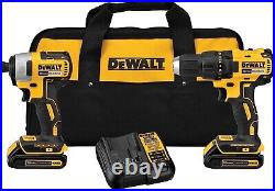 DEWALT 20V MAX Cordless Drill, Impact Driver, Power Tool Combo Kit, 2-Tool Cordl