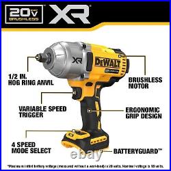 DEWALT 20V MAX Cordless Impact Wrench, 1/2 in, Bare Tool Only (DCF900B)