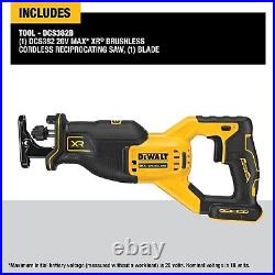 DEWALT 20V MAX XR Reciprocating Saw, Cordless, 2-Finger Variable Trigger, Keyles