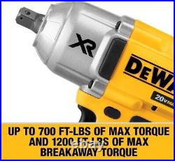 DEWALT 20V Max XR Impact Wrench Kit, Brushless, High Torque, Detent Pin Anvil