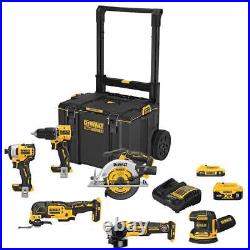 DEWALT 6-Tool Cordless Combo Kit 20V MAX Li-Ion Brushless + ToughSystem Tool Box