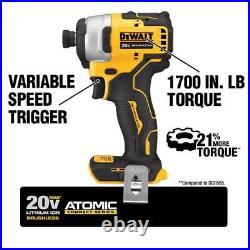 DEWALT 6-Tool Cordless Combo Kit 20V MAX Li-Ion Brushless + ToughSystem Tool Box