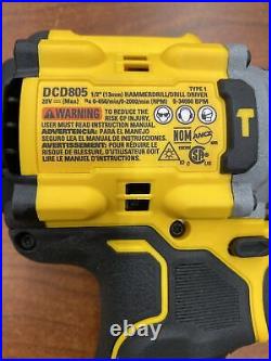 DEWALT DCD805 20V Max XR Brushless Cordless 1/2 in. Hammer Drill/Driver
