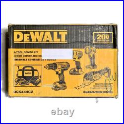 DEWALT DCK444C2 20V MAX 20-Volt Li-ion Cordless Drill 4-Tool Combo Kit