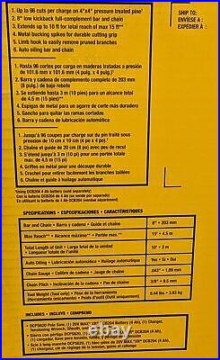 DEWALT DCPS620M1 20V MAX XR Cordless 8 Pole Saw with 4 Ah Battery And Charger