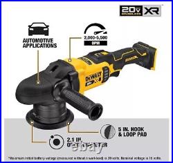 DeWALT DCM848B 20V MAX XR 5 Brushless Cordless Random Orbit Polisher -Bare Tool