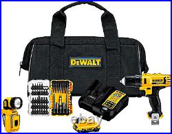 DeWalt 20V MAX Cordless Impact Driver and Drill Hand Tool Set Combo Kit, 45 Piece