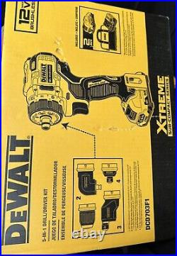 DeWalt DCD703F1 XTREME 12V MAX Brushless Cordless 5-in-1 Drill/Driver Kit