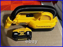 DeWalt DCV517B 20V Cordless 1/2 Gallon Wet/Dry Portable Vacuum + DCB208 battery