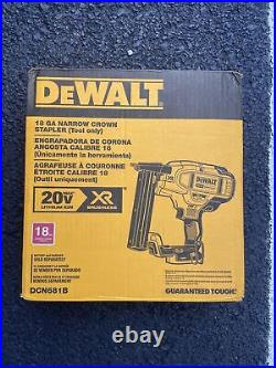 Dewalt DCN681B 20v MAX XR 18- Gauge Cordless Narrow Crown Stapler- Tool Only