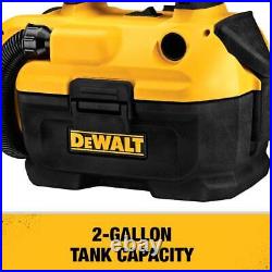 Dewalt Wet and Dry Vacuum 2-Gal. MAX Cordless Tool with 5-Ft Hose (Tool Only)