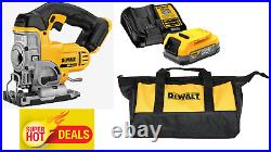 New DEWALT 20V MAX Cordless JigSaw Kit DCS331B & DCBP034C & Tool Bag