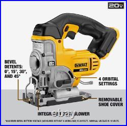 New DEWALT 20V MAX Cordless JigSaw Kit DCS331B & DCBP034C & Tool Bag