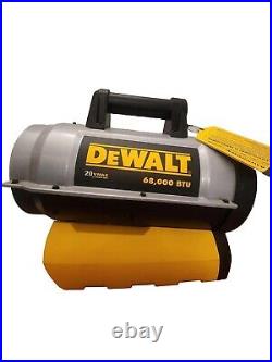 New DeWALT 68,000 BTU 20V Max Cordless Propane Forced Air Heater Without Hose